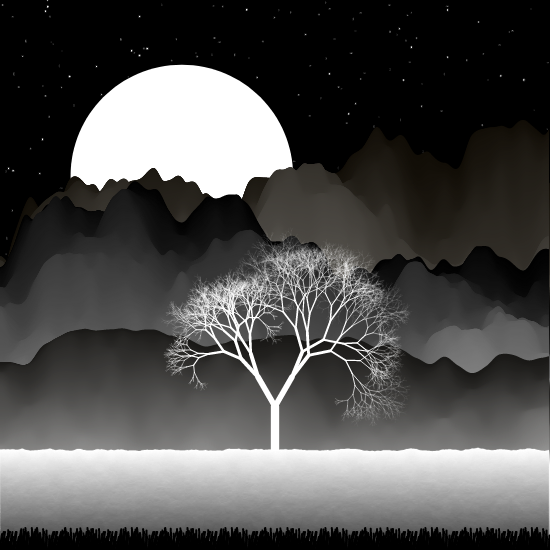 B&W Landscape #12 static token preview