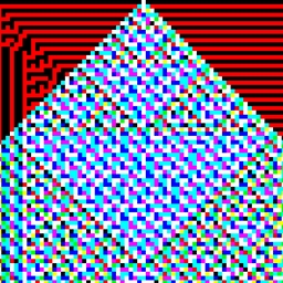RGB Elementary Cellular Automaton #821 static NFT preview
