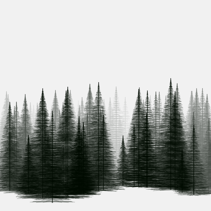 Pine trees in the cold #22 static NFT preview