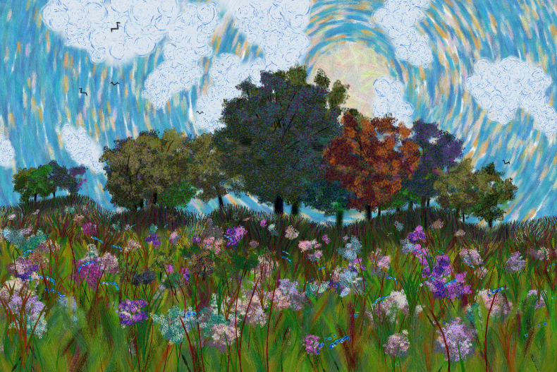 Flowers and Sky #186 static NFT preview