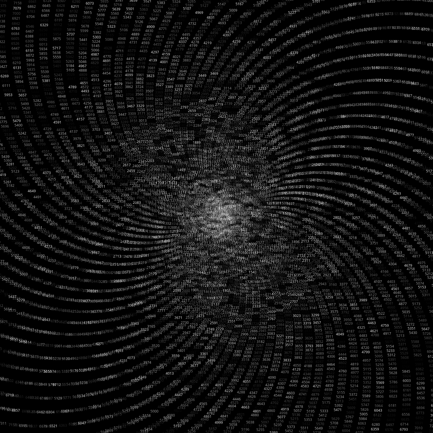 Polar Plot of Numbers #354 static token preview