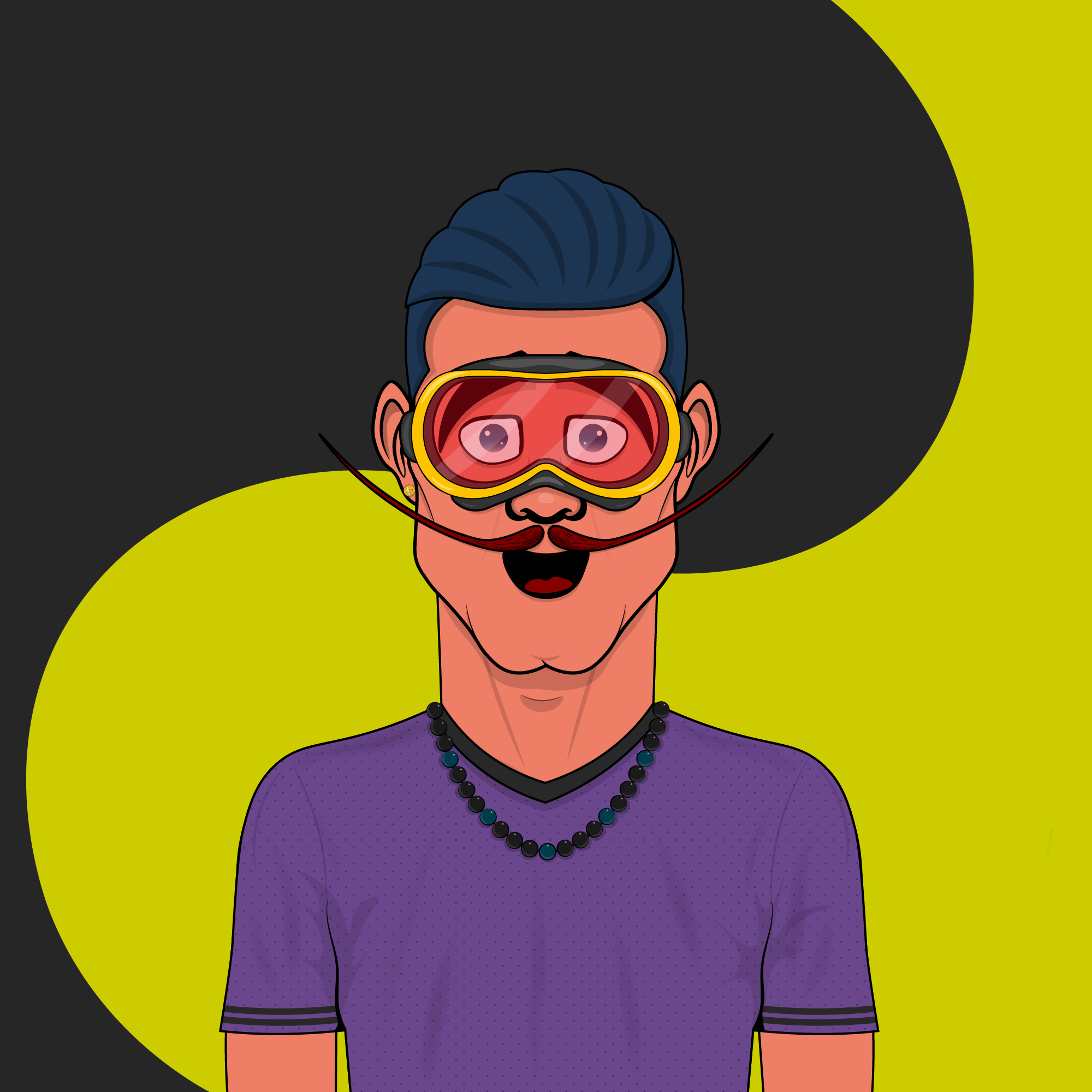 Mustachioed #36 static token preview