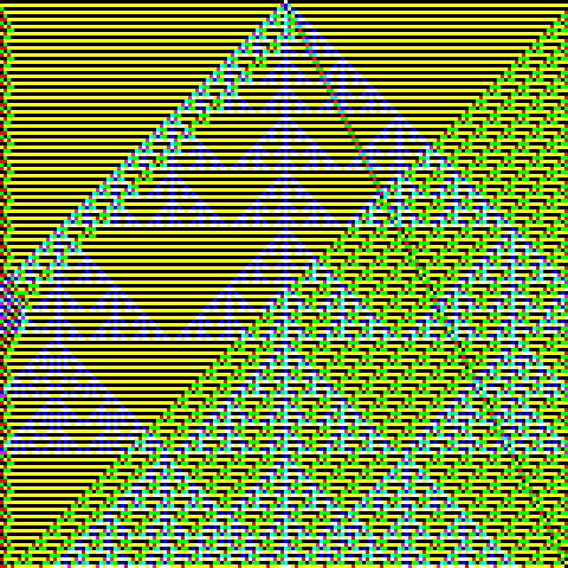 RGB Elementary Cellular Automaton #387 static token preview