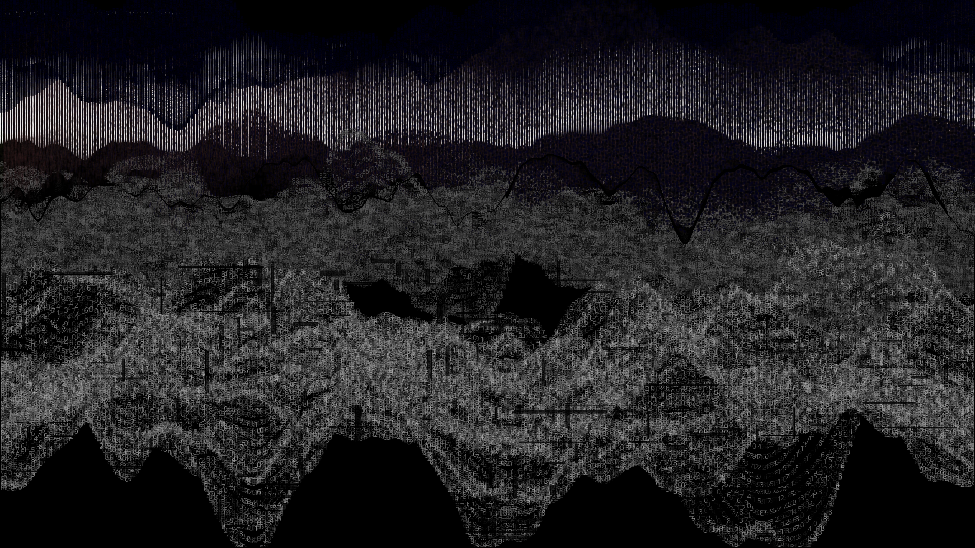 Pixel rain in a data landsacape #9 static token preview