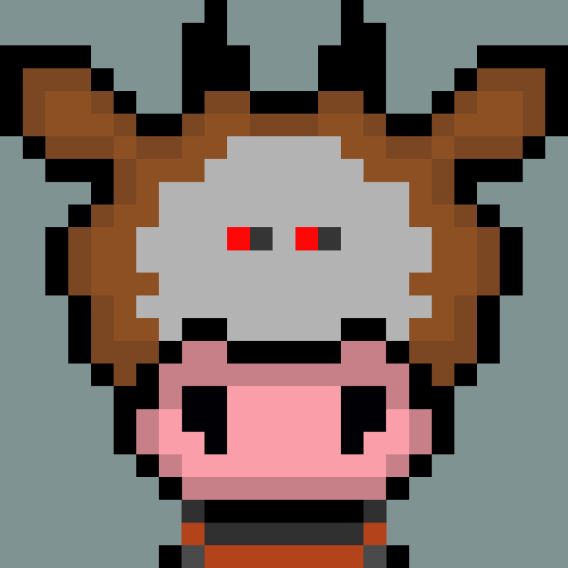 Morixels Cows #90 static NFT preview
