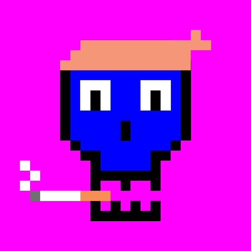 Pixel skull #6 static token preview