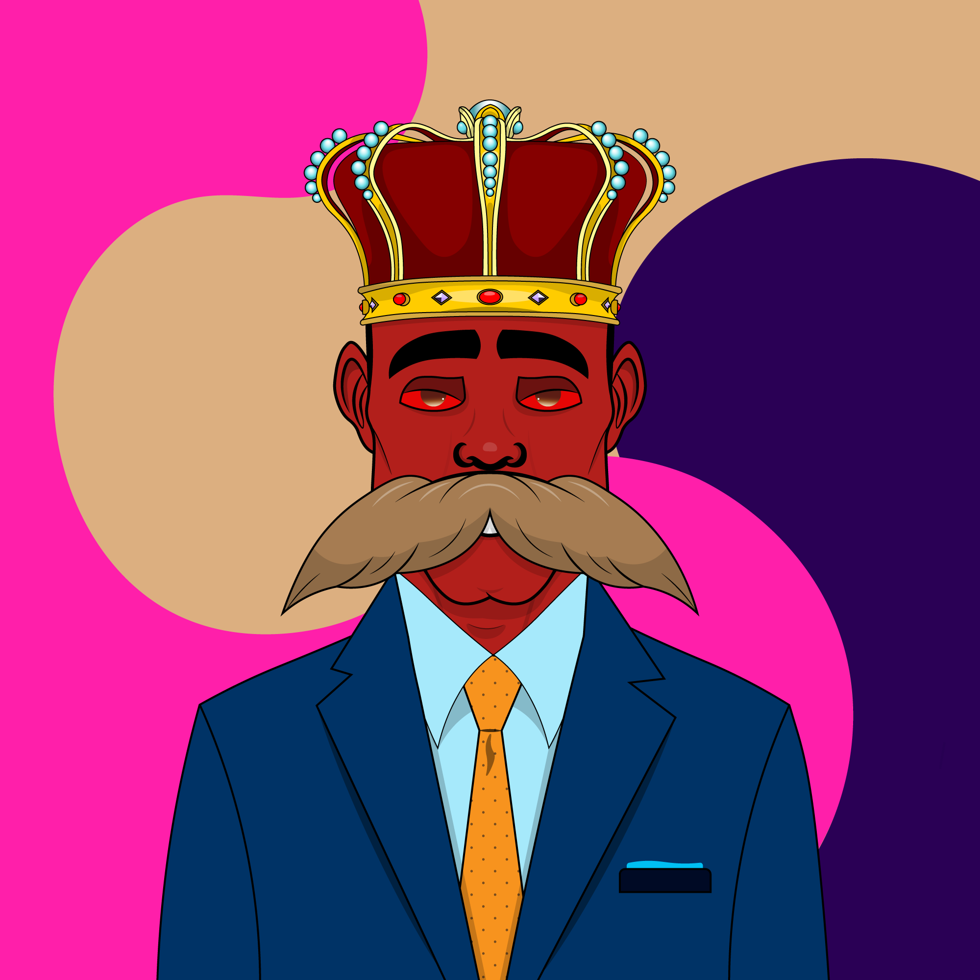 Mustachioed #162 static NFT preview