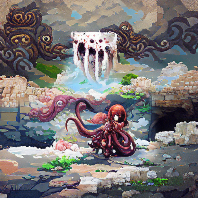 Octopus's Gardens and Ruins #6 static NFT preview