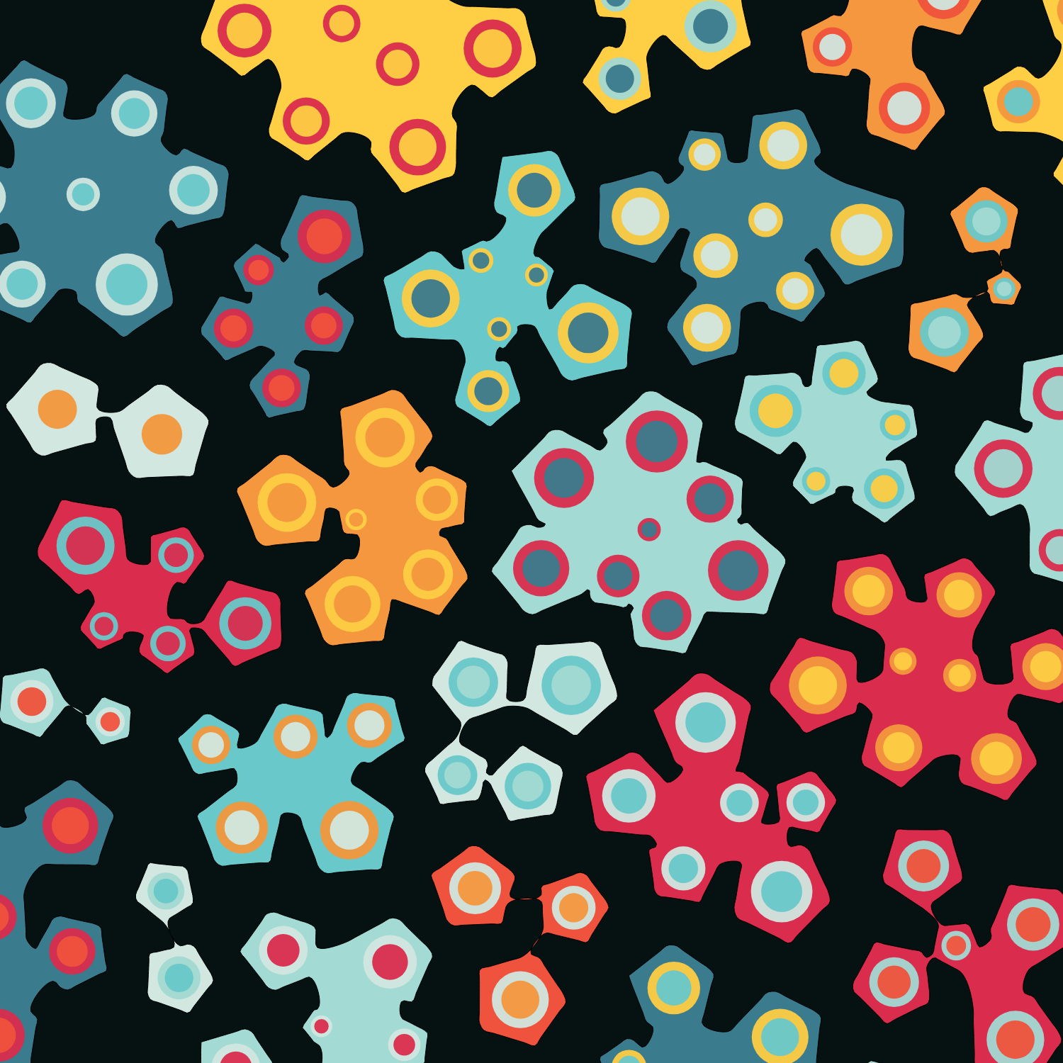Geometric colorful shapes (Free edition) #31 static NFT preview
