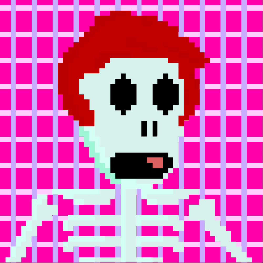 PIXEL SKULLETTI 1 #262 static NFT preview