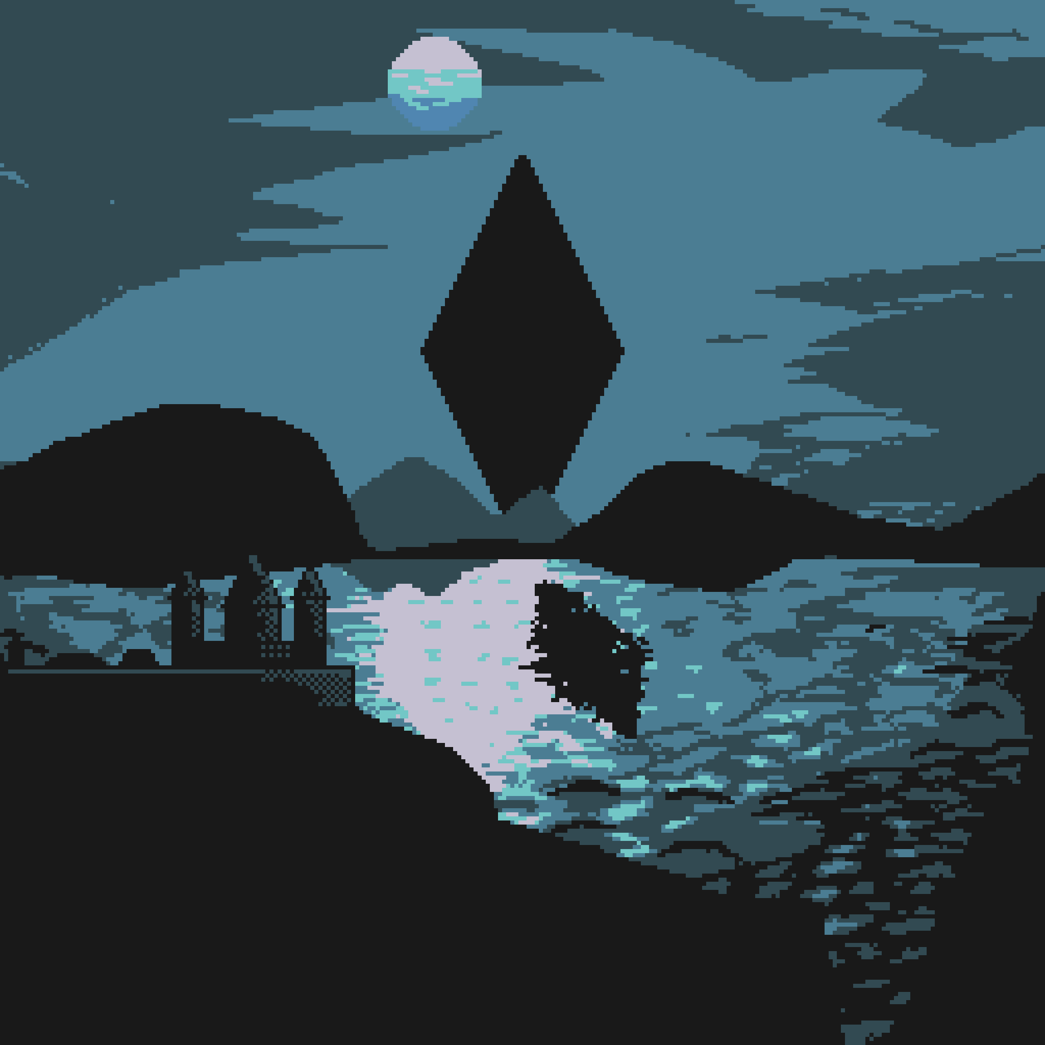 Pixel Sunset #68 static NFT preview