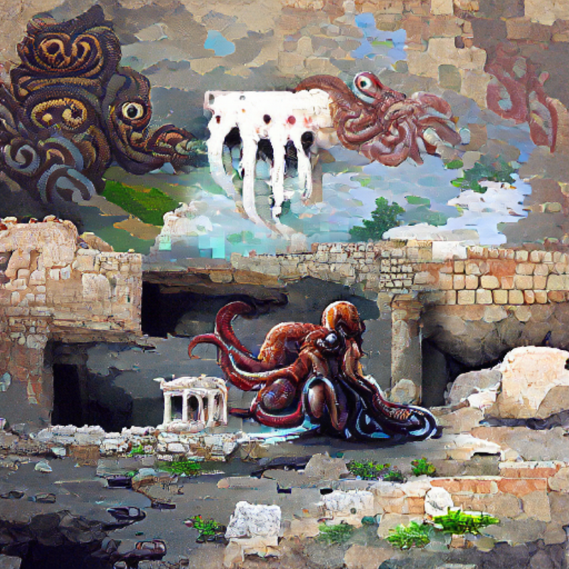Octopus's Gardens and Ruins #58 static NFT preview