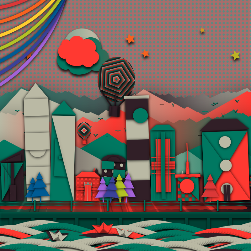 Paper Art 2.5D #42 static token preview