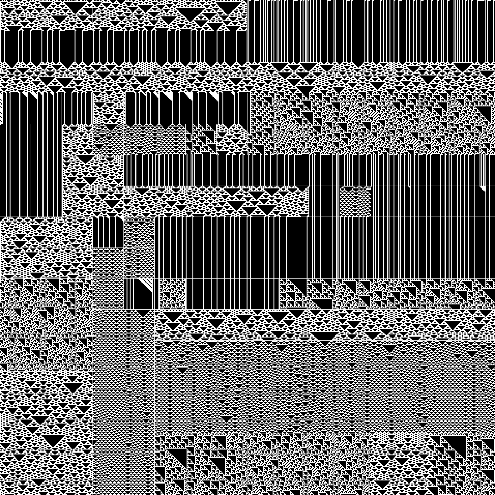 RULES (for Elementary Cellular Automata) #307 static token preview