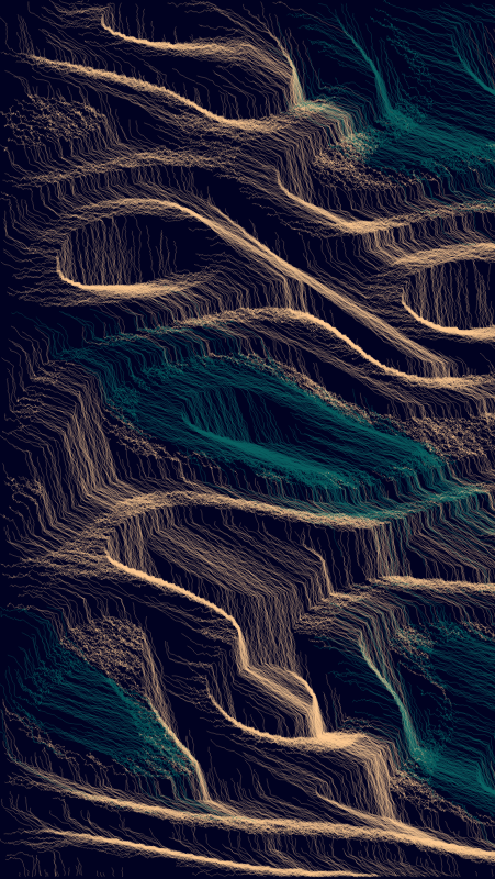 Algoscapes | Rock-face #78 static NFT preview