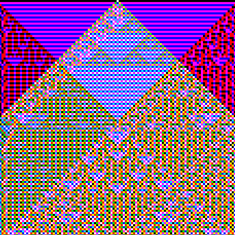 RGB Elementary Cellular Automaton #637 static token preview