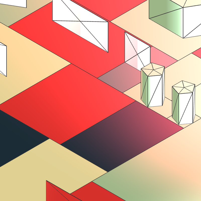 Geometric city #345 static NFT preview