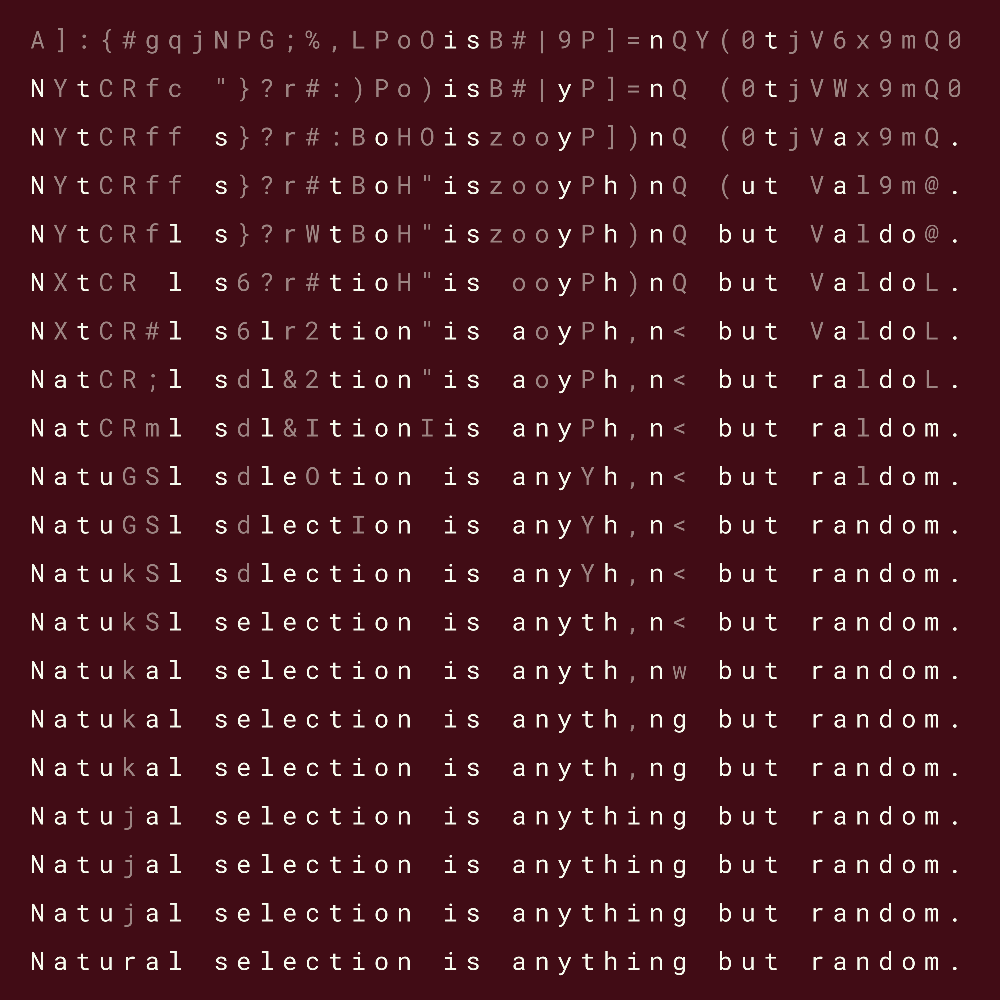 Natural selection #52 static token preview