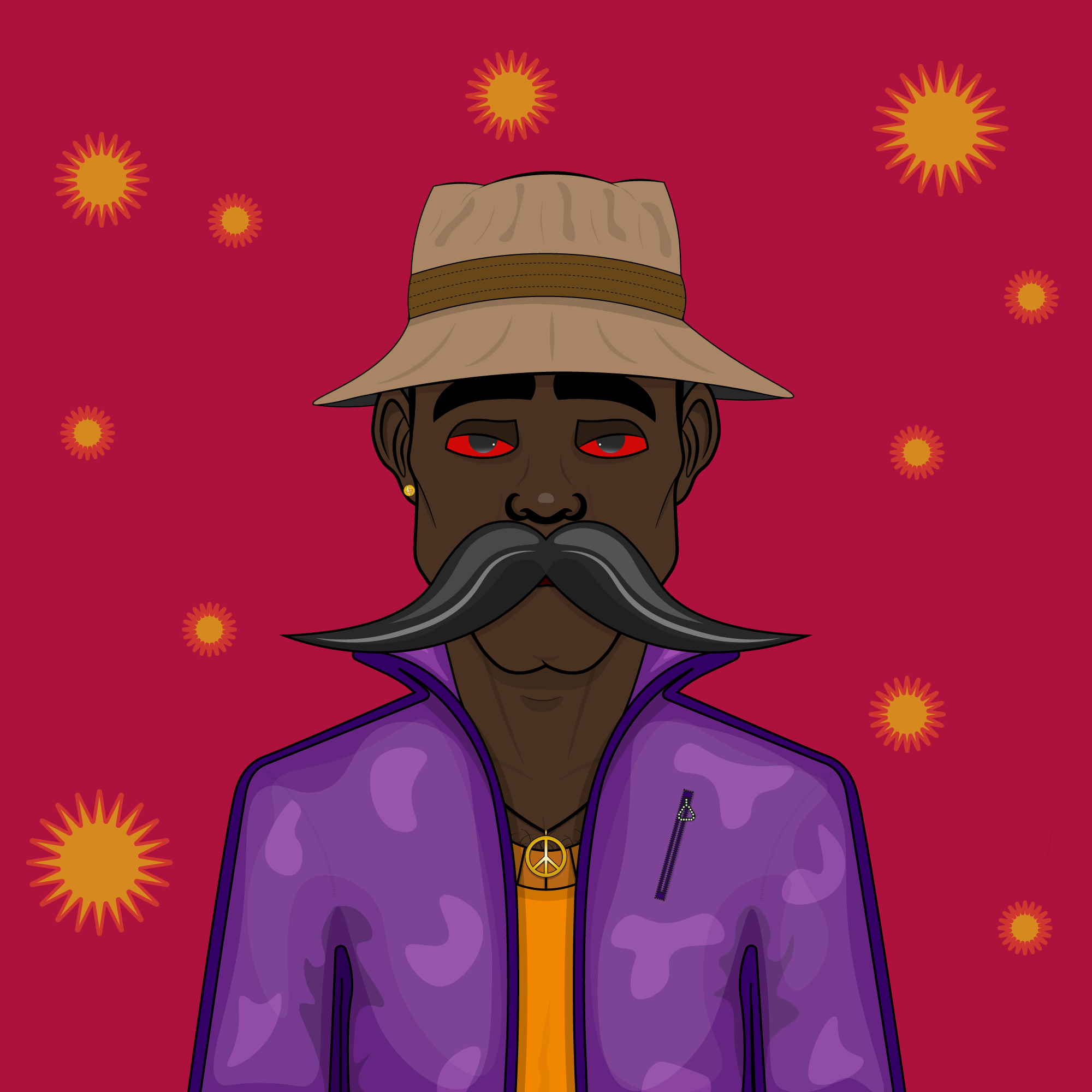 Mustachioed #115 static token preview