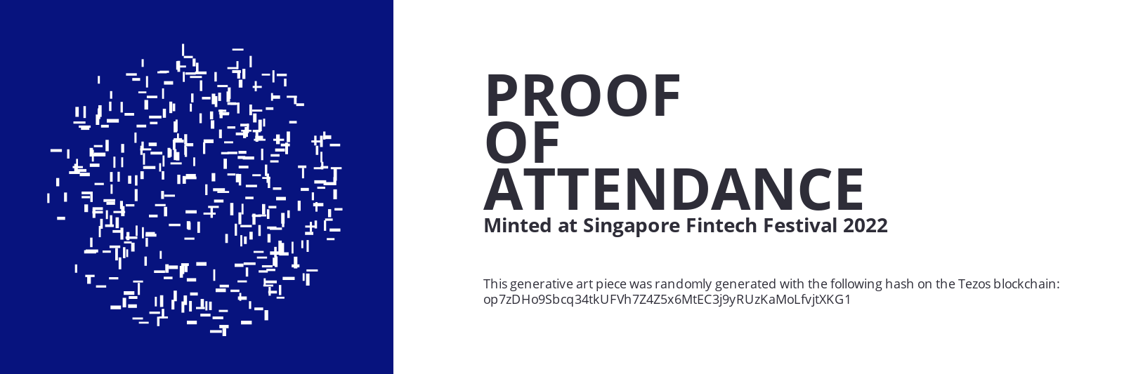 SFF2022 Proof of Attendance Token #1150 static token preview