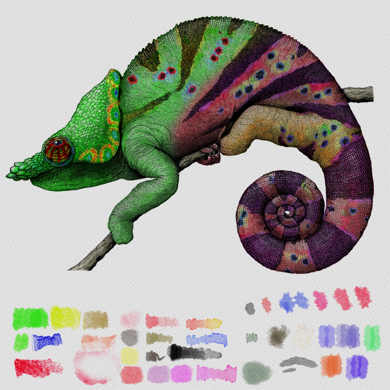 Colorful Cameleon #9 static token preview