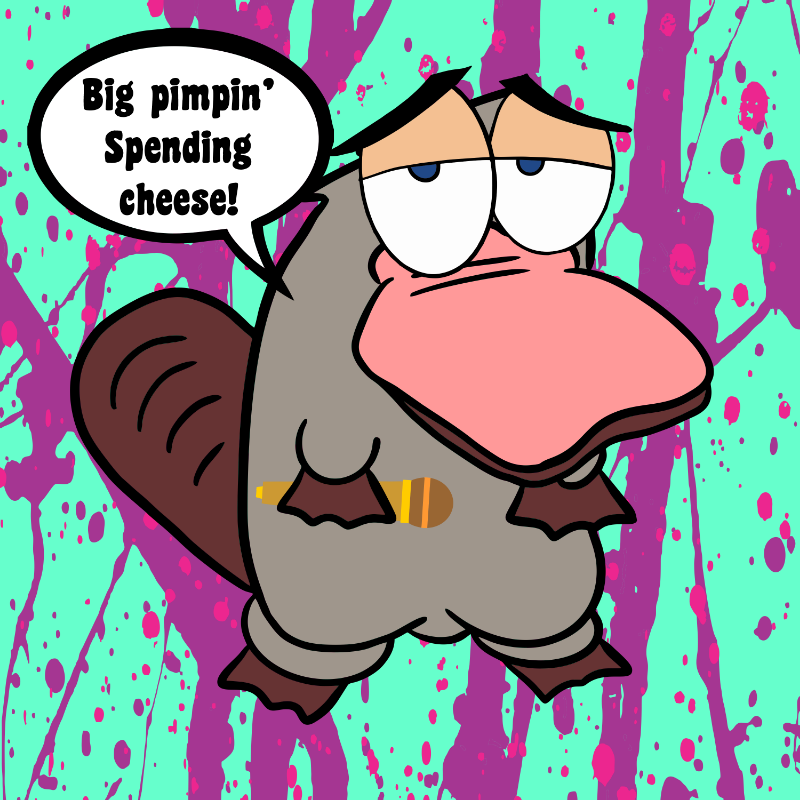 Rapping Splatter Platypodes #42 static NFT preview
