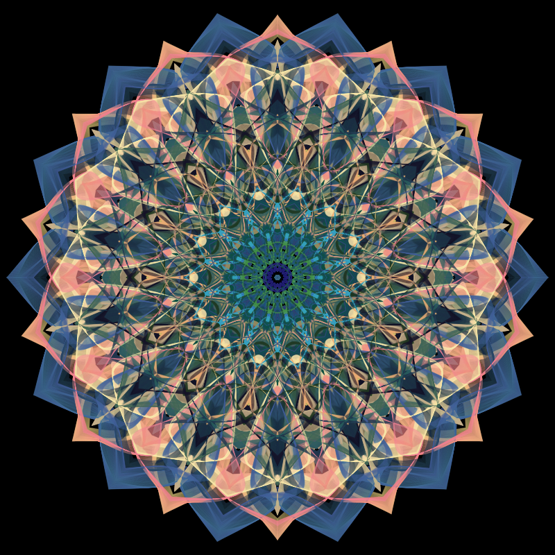 Morphing Mandala - #fxhashturnsone charity #47 static token preview