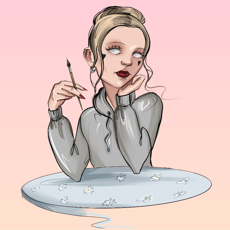 Girl at the table #45 static token preview
