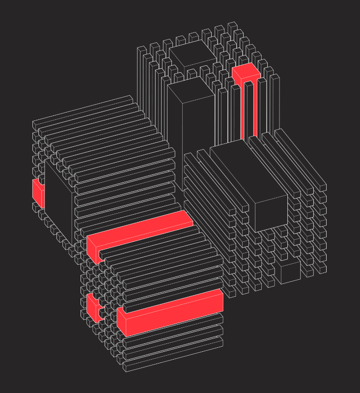 Cubick (Neon Red) #34 static NFT preview