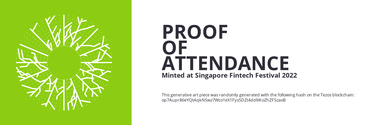 SFF2022 Proof of Attendance Token #2217 static token preview