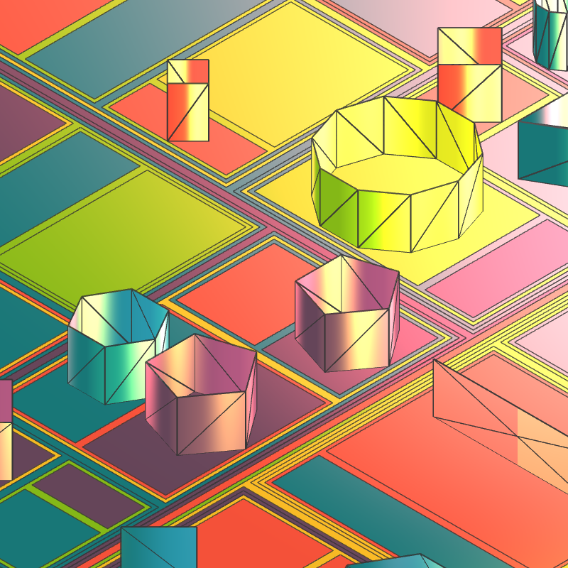 Geometric city #251 static NFT preview