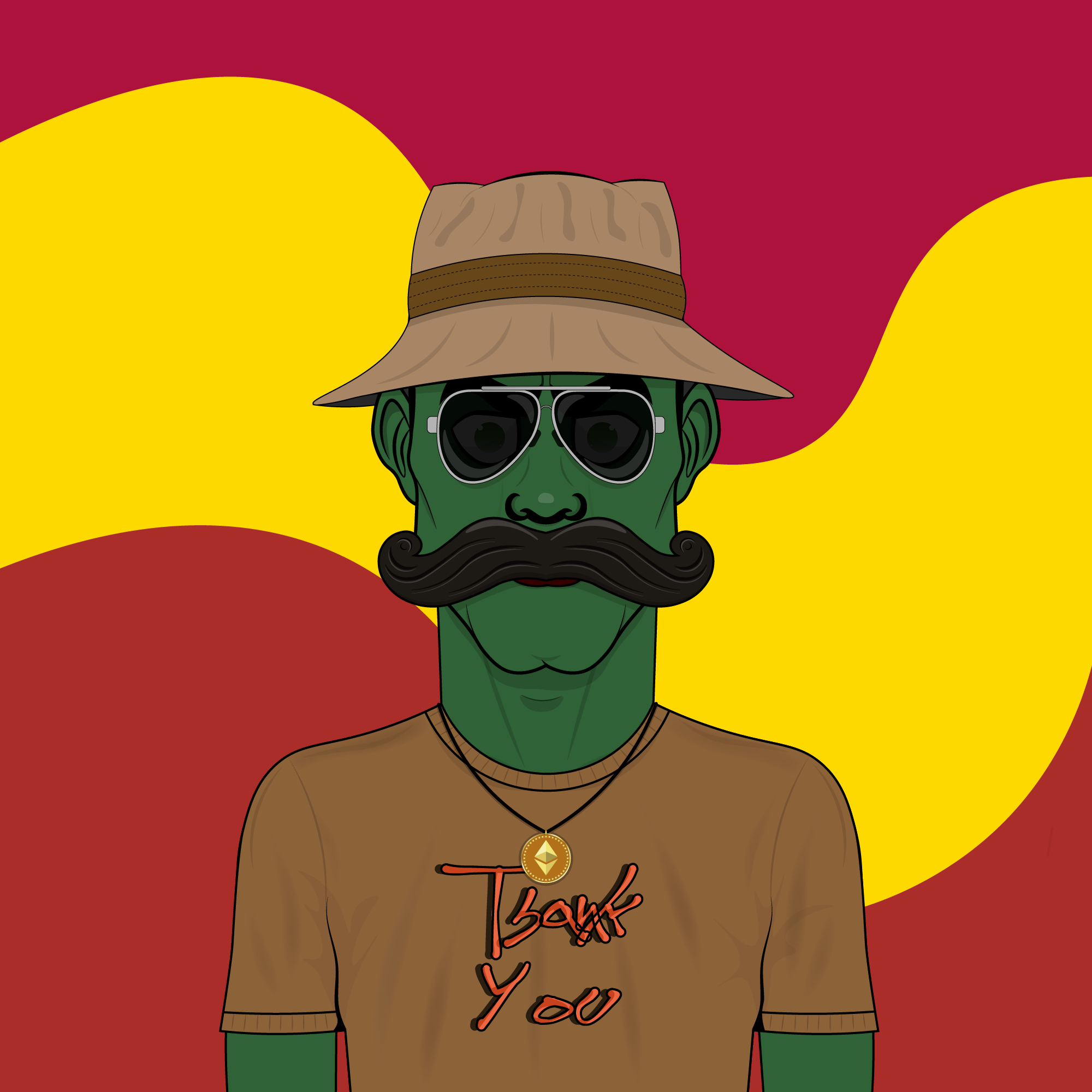 Mustachioed #102 static token preview