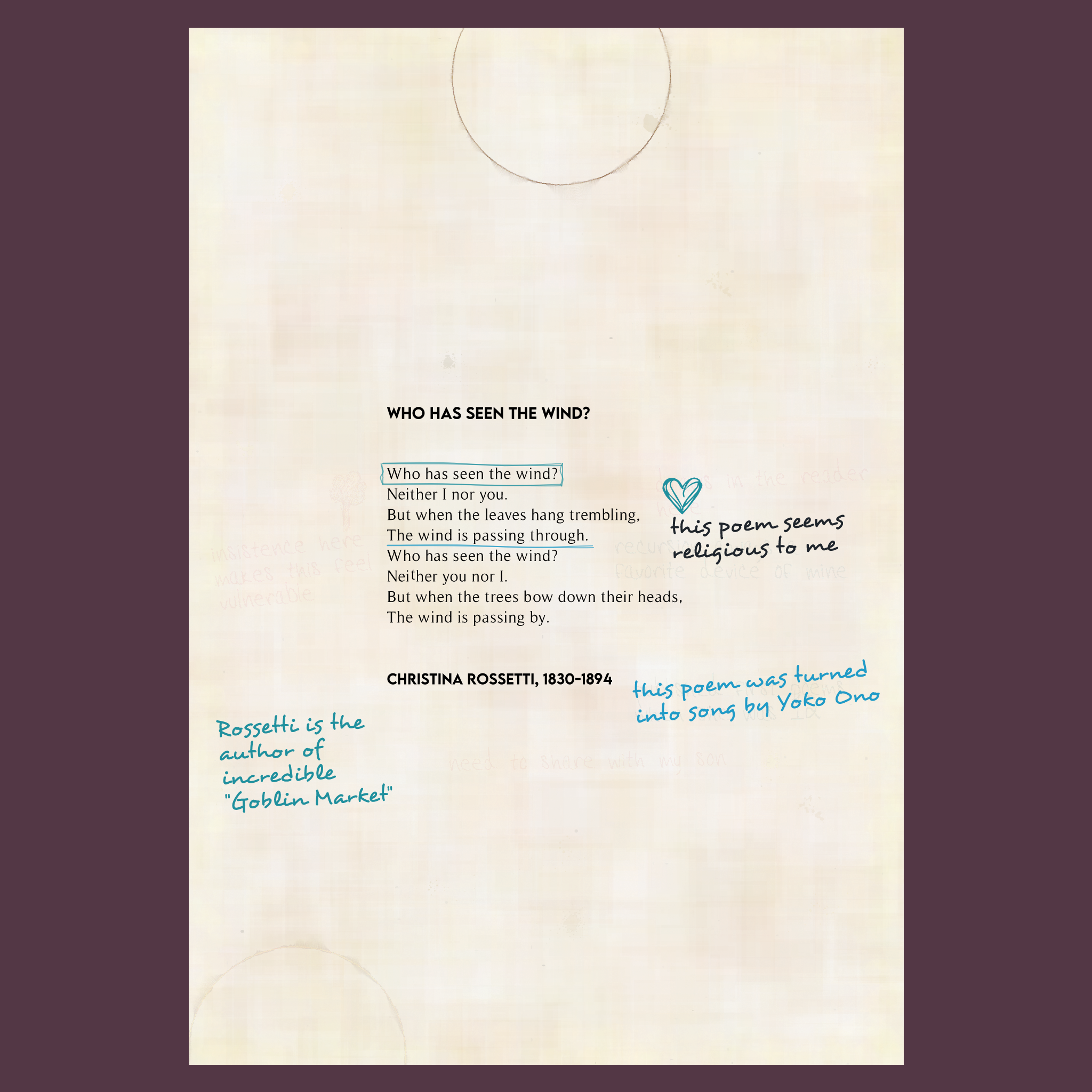 Poems in the Public Domain #209 static token preview