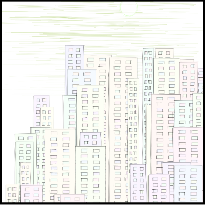 City sketch #8 static NFT preview