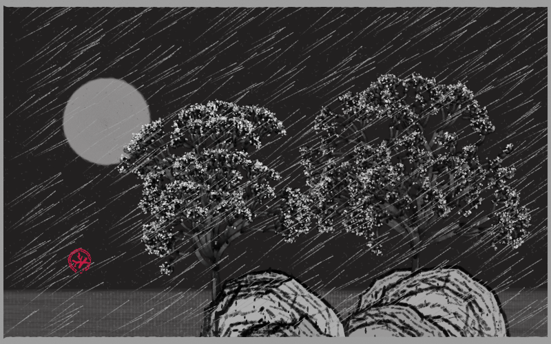 Bloom in the rain #99 static NFT preview