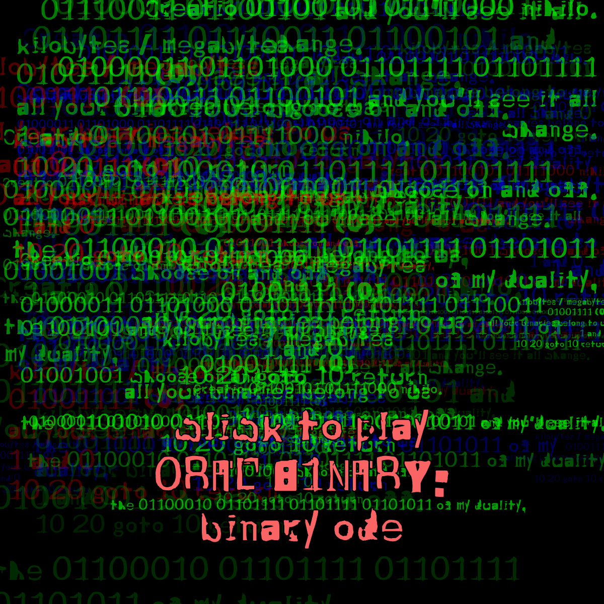 0RAL B1NARY: “BINARY ODE” #150 static token preview