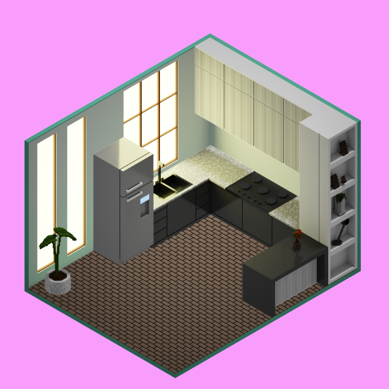 Isometric kitchen #18 static token preview