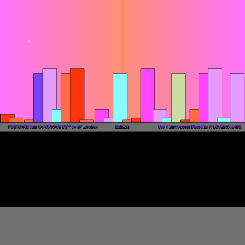Vaporwave CITY: "Seek the Black Sun" #20 static NFT preview