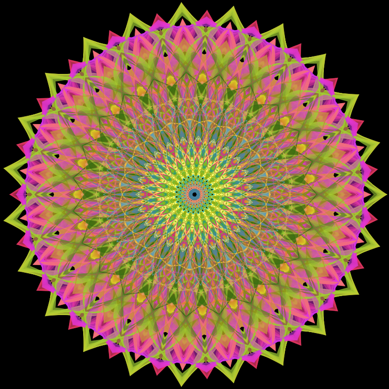 Morphing Mandala - #fxhashturnsone charity #32 static token preview