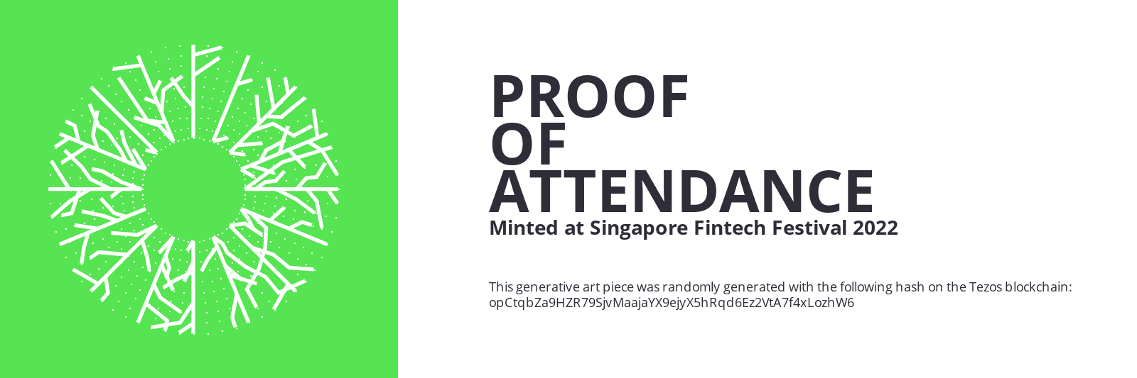 SFF2022 Proof of Attendance Token #326 static token preview