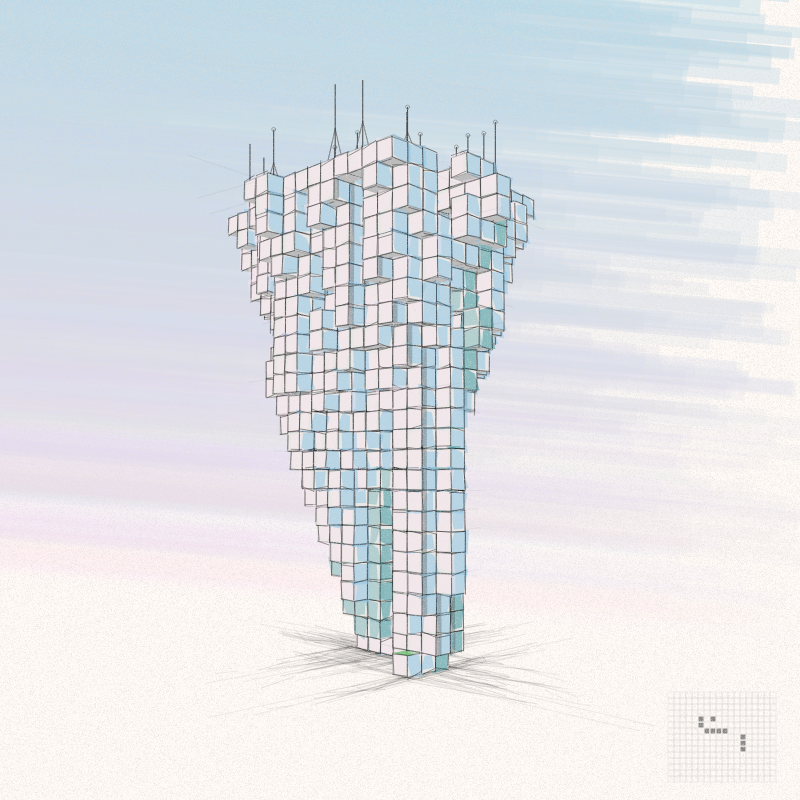 Cellular Skyscrapers #115 static NFT preview