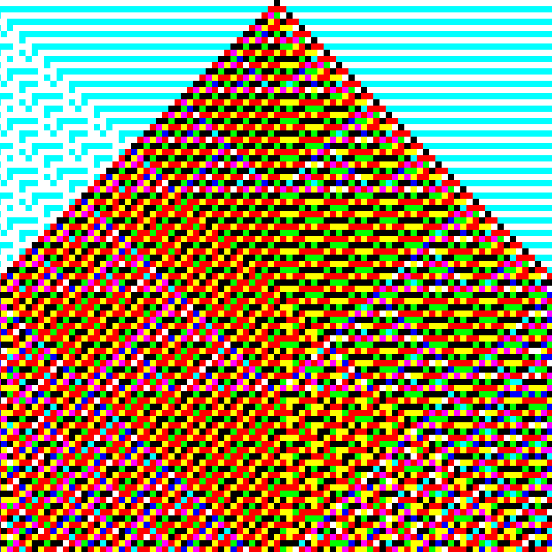 RGB Elementary Cellular Automaton #607 static token preview
