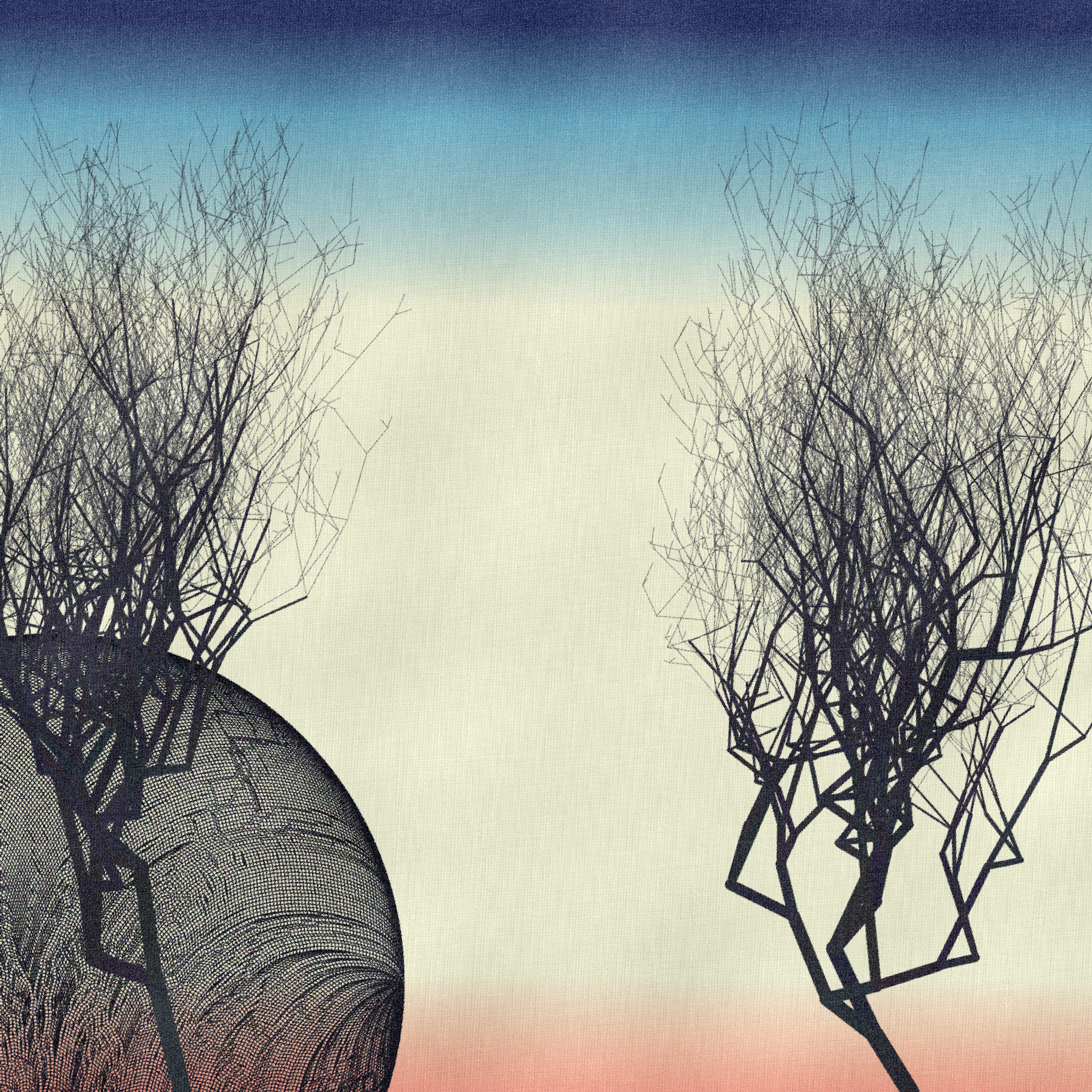Three dead trees on earth #256 static NFT preview