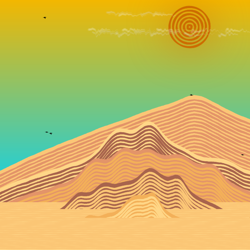 Painted Mountain Sunset #175 static token preview
