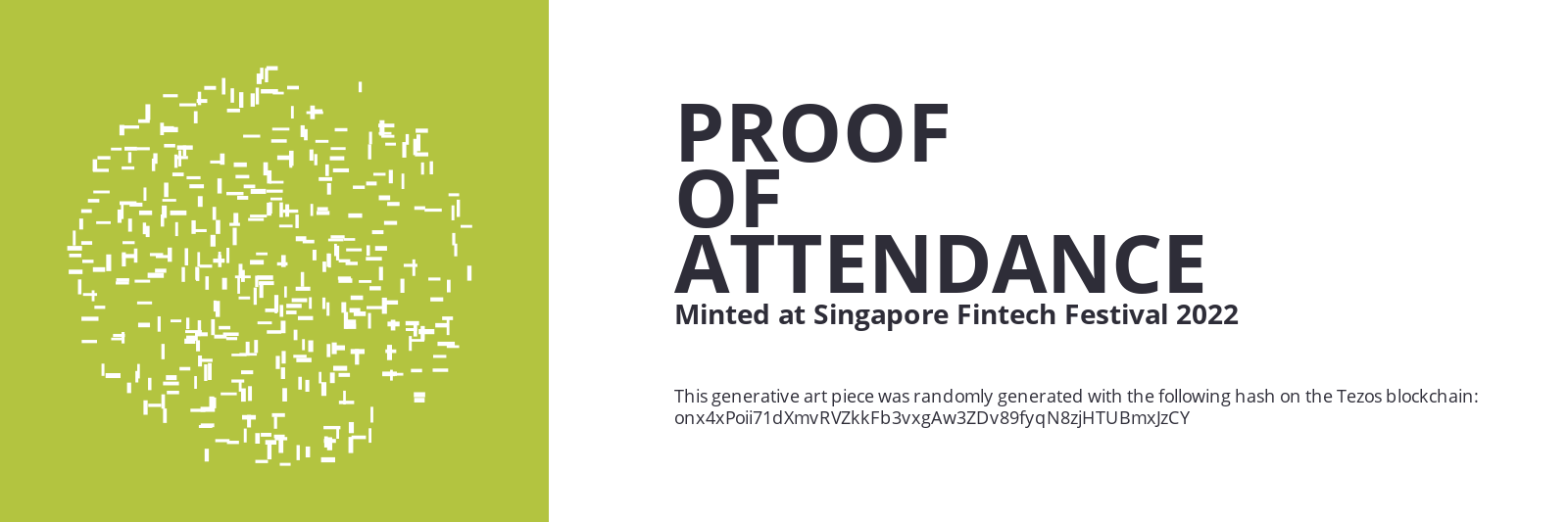 SFF2022 Proof of Attendance Token #1738 static token preview