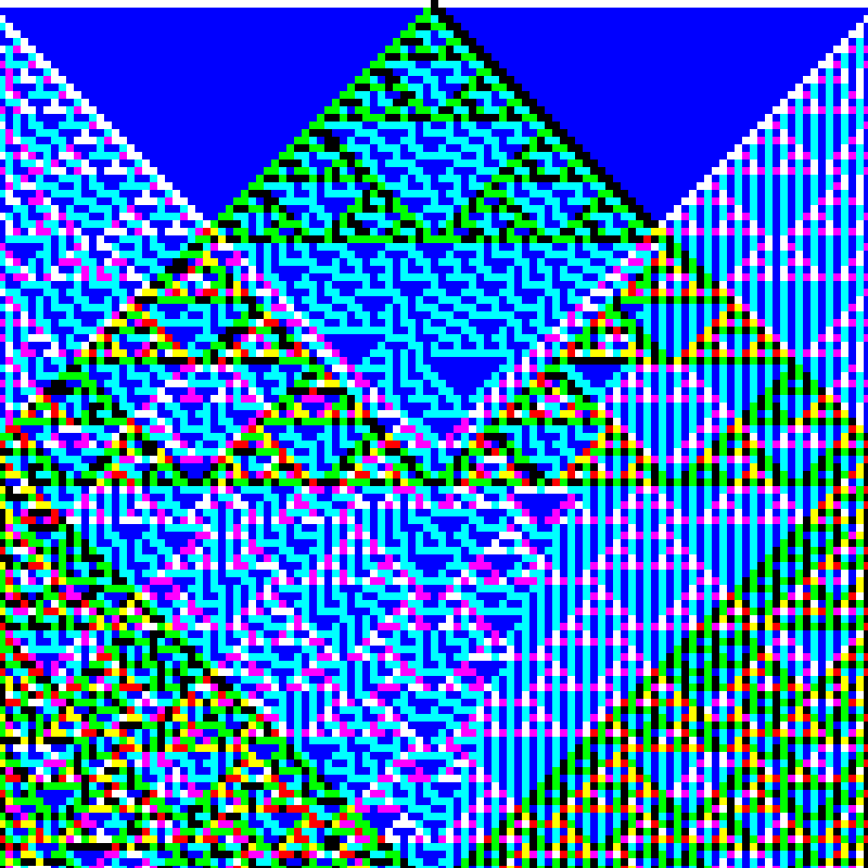 RGB Elementary Cellular Automaton #210 static token preview