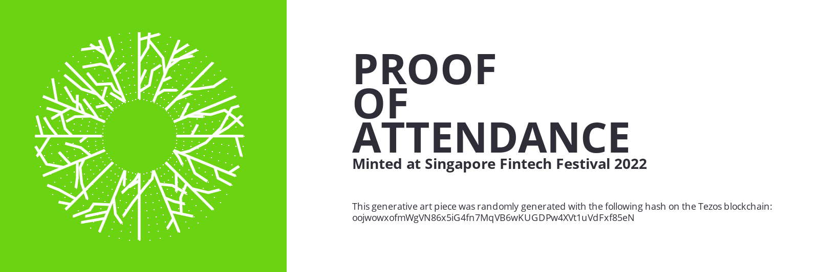 SFF2022 Proof of Attendance Token #542 static token preview