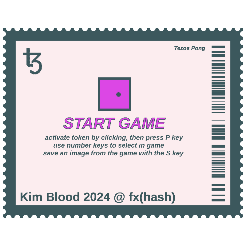 Tezos Pong #30 static token preview