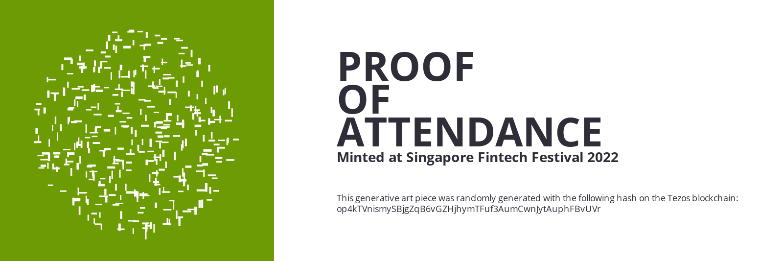 SFF2022 Proof of Attendance Token #2447 static token preview