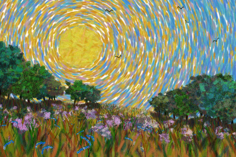 Flowers and Sky #239 static NFT preview
